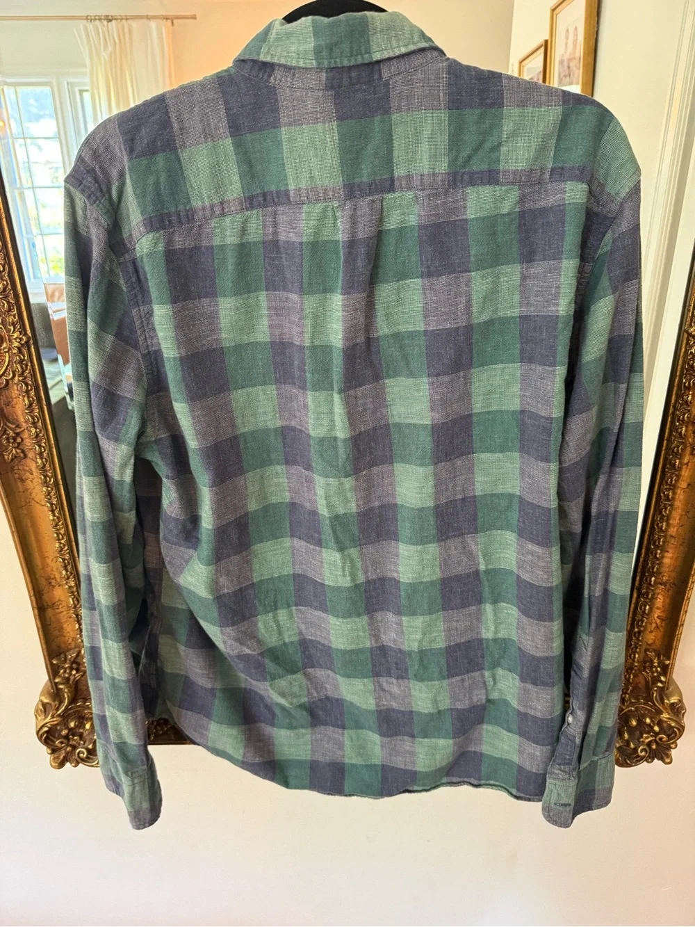 J. Crew Green and Blue Plaid Button-Down Shirt